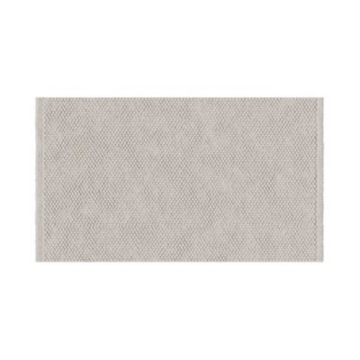 Tapis de bain rectangulaire GoodHome Elland coloris galet en coton et polyester L.120 x l.70 cm