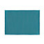Tapis de bain rectangulaire GoodHome Kina coloris bleu cascade en polyester L.70 x l.50 cm