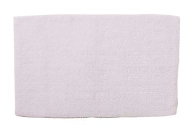 Tapis de bain rectangulaire GoodHome Koros blanc en coton L.80 x l.50 cm