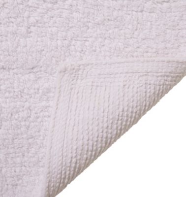 Tapis de bain rectangulaire GoodHome Koros blanc en coton L.80 x l.50 cm