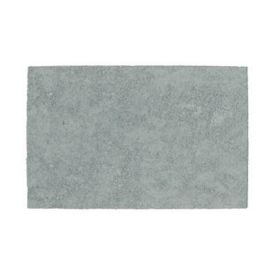 Tapis de bain rectangulaire GoodHome Koros coloris vert de gris en coton L.80 x l.50 cm