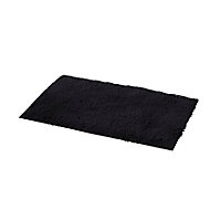 Tapis de bain rectangulaire GoodHome Sedna coloris noir en polyester L.80 x l.50 cm