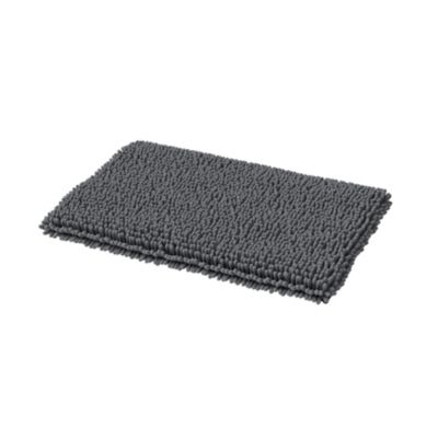 Tapis de bain rectangulaire Graphene anthracite