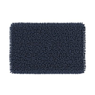 Tapis de bain rectangulaire Graphene bleu
