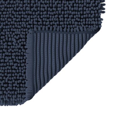 Tapis de bain rectangulaire Graphene bleu