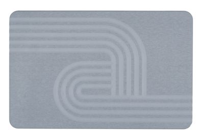 Tapis de bain rectangulaire L.39 x l.60 cm gris Wenko Manhattan