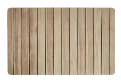 Tapis de bain rectangulaire L.50 x l.80 cm effet bois Wenko Lepiana
