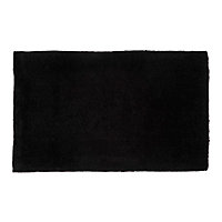 Tapis de bain réversible effet bouclette 50x80 cm coloris noir, 5Five