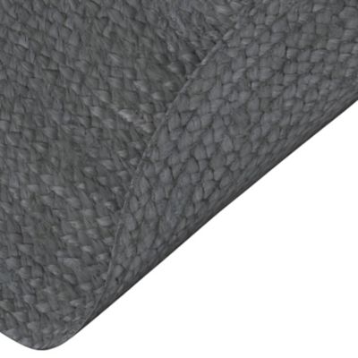 Tapis de bain rond GoodHome Elland coloris ébène en toile de jute Ø70 cm