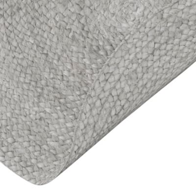 Tapis de bain rond GoodHome Elland coloris gris nuage en toile de jute Ø70 cm