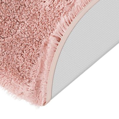 Tapis de bain rond GoodHome Sedna coloris rode nude en polyester Ø80 cm