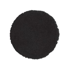 Tapis de bain rond microfibre HIGHLAND 110cm Noir Spirella