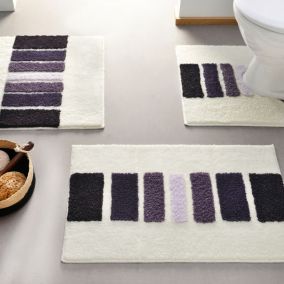 Tapis de bain SONIA 50x80 violet en acrylique 1000 g/m²