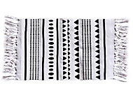 Tapis de bain Staffa blanc et noir 50 x 80 cm