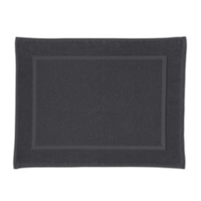 Tapis de bain uni en coton éponge Oeko-Tex 50x70cm