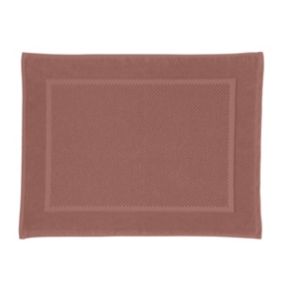 Tapis de bain uni en coton éponge Oeko-Tex 50x70cm