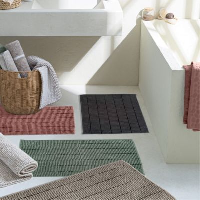 Tapis de bain uni en polyester 50x70cm