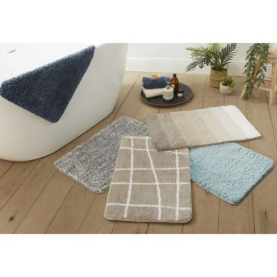 Tapis de bain uni en polyester 50x80cm