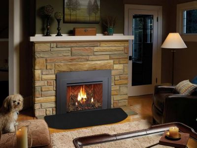 Tapis De Cheminée Ignifuge XEERUN 50x80cm - Anti-feu, Pour Foyer, BBQ - Nylon Fibre De Verre - Noir