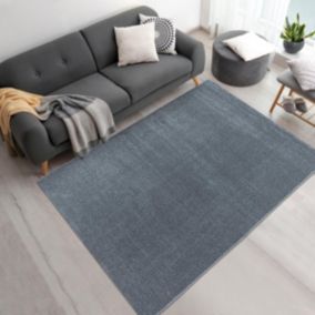 Tapis de couloir 80x250 tissé motif uni BENAPO gris