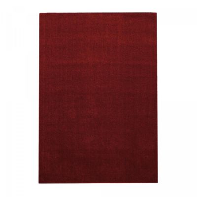 Tapis de couloir 80x250 tissé motif uni SOULA rouge