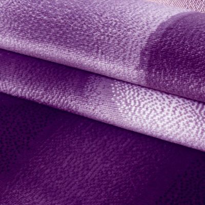 Tapis de couloir 80x300 tissé motif géométrique SUPUR violet clair et violet foncé