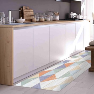 Tapis de Cuisine antidérapant en Vinyle Plancher de Style Antique
