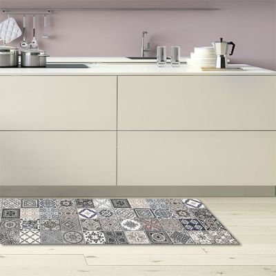 Tapis de Cuisine Vinyle Vert | Le Monde du Tapis