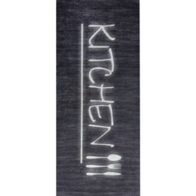 Tapis de cuisine KITCHEN 90 x 130 cm - Noir