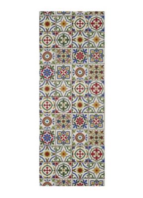 Tapis de cuisine lavable antidérapant ATTICGO multicolore rectangulaire dessins bohèmes 52x100 cm SPRINTY
