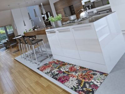 Tapis de cuisine lavable antidérapant ATTICGO multicolore rectangulaire motifs floraux 52x100 cm RICCI