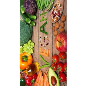 Tapis de cuisine Vegan, Dimension: 50x120