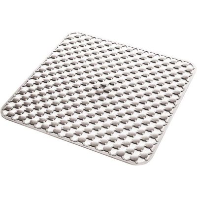 Tapis de douche antidérapant en caoutchouc GEO, 53 x 53 cm, blanc