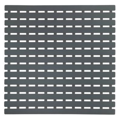 Tapis de douche antidérapant Arinos gris 54 x 54 cm