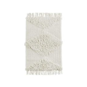 Tapis de douche ou de bain en coton et Latex motif blanc - Madam Stoltz