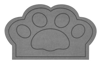 Tapis de gamelle pour animaux antidérapant en diatomite L.50 x l.30 cm gris Wenko