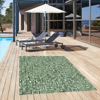 Tapis de jardin - Broc Arty - Tissage vert - 80 x 150 cm