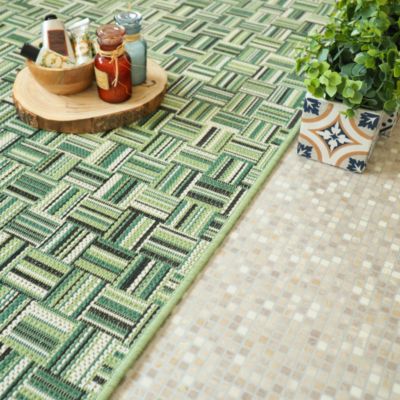 Tapis de jardin - Broc Arty - Tissage vert - 80 x 150 cm