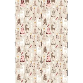 Tapis de Noel Beige, Dimension: 70x140