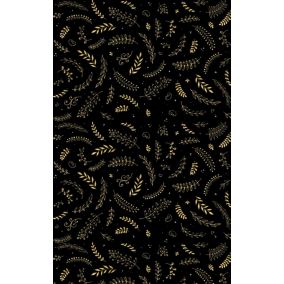 Tapis de Noel Noir Gold, Dimension: 70x140