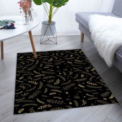 Tapis de Noel Noir Gold, Dimension: 70x140