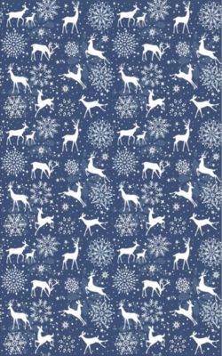 Tapis de Noel Renne Bleu, Dimension: 50x80