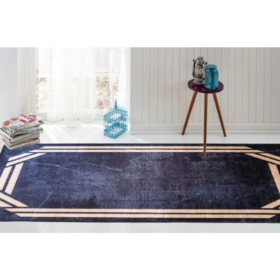 Tapis de Noel Renne Bleu, Dimension: 50x80