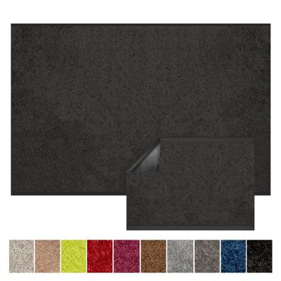 Tapis de Porte Paillasson d'entrée Performa, Noir, 60 x 90 cm