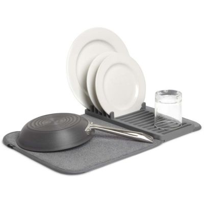 Tapis de séchage vaisselle pliable Udry mini Gris