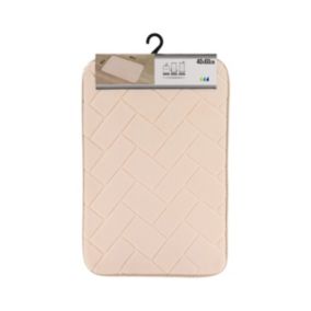 Tapis de salle de bain Beige en relief 40 x 60 cm