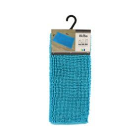 Tapis de salle de bain Bleu turquoise en Microfibre Boules 45 x 75 cm