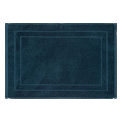 Tapis de salle de Bain en coton Bleu Egéen 50 x 70 cm