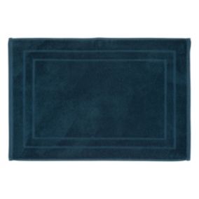 Tapis de salle de Bain en coton Bleu Egéen 50 x 70 cm