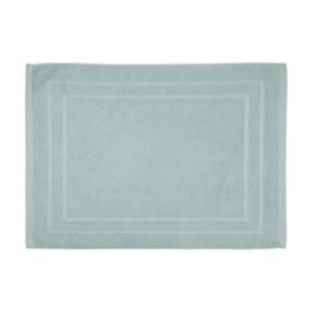 Tapis de salle de Bain en coton Bleu givré 50 x 70 cm